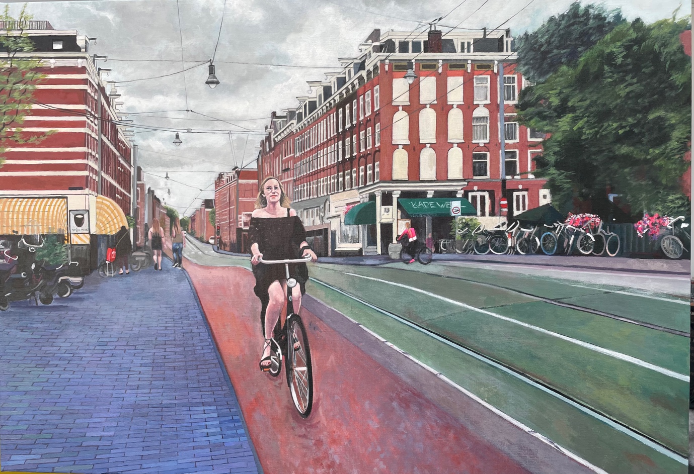 A person riding a bicycle on a street

Description automatically generated with low confidence